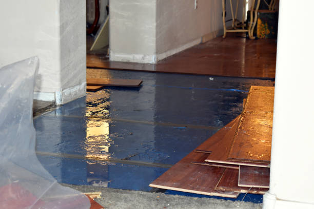 Professional Emergency Water Damage Restoration technician working in Zaleski, OH